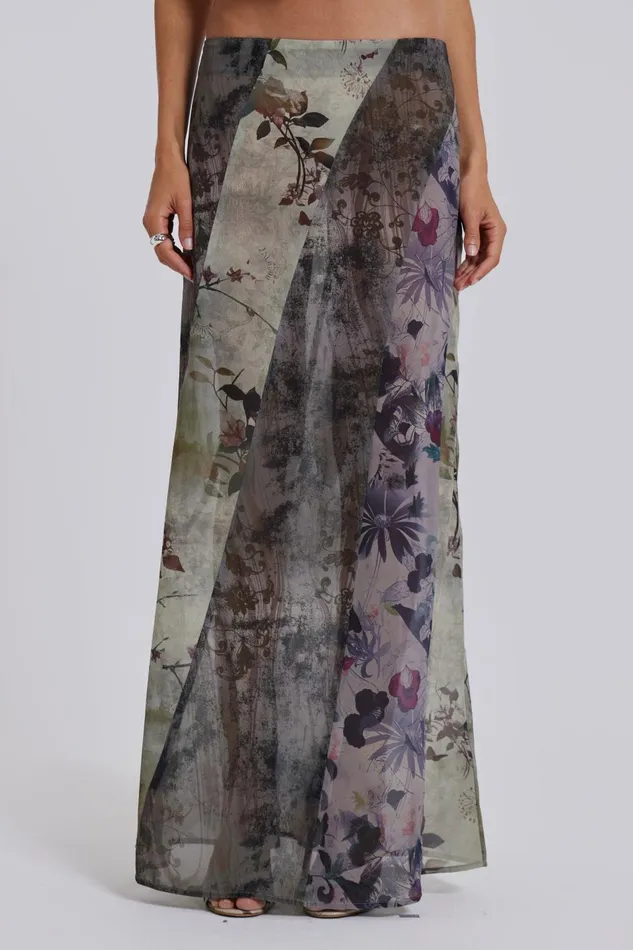 Jaded London CoOrds Floral Panelled Maxi Skirt 8211 Women