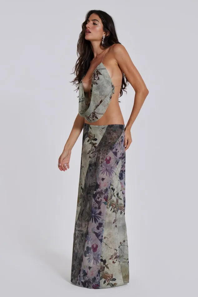 Jaded London CoOrds Floral Panelled Maxi Skirt 8211 Women