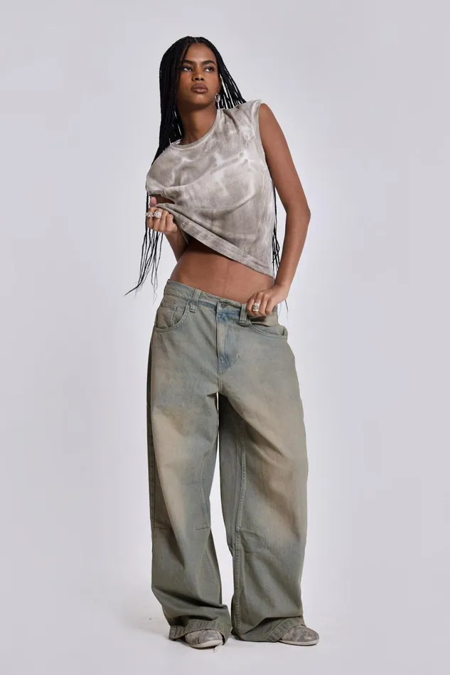 Jaded London Jeans Light Wash Colossus Jeans 8211 Women