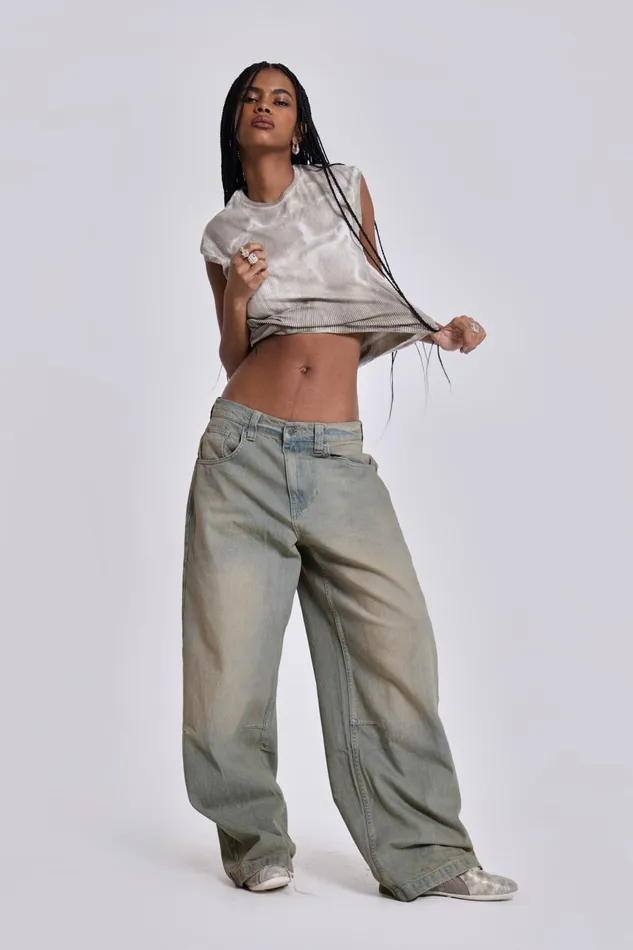 Jaded London Jeans Light Wash Colossus Jeans 8211 Women