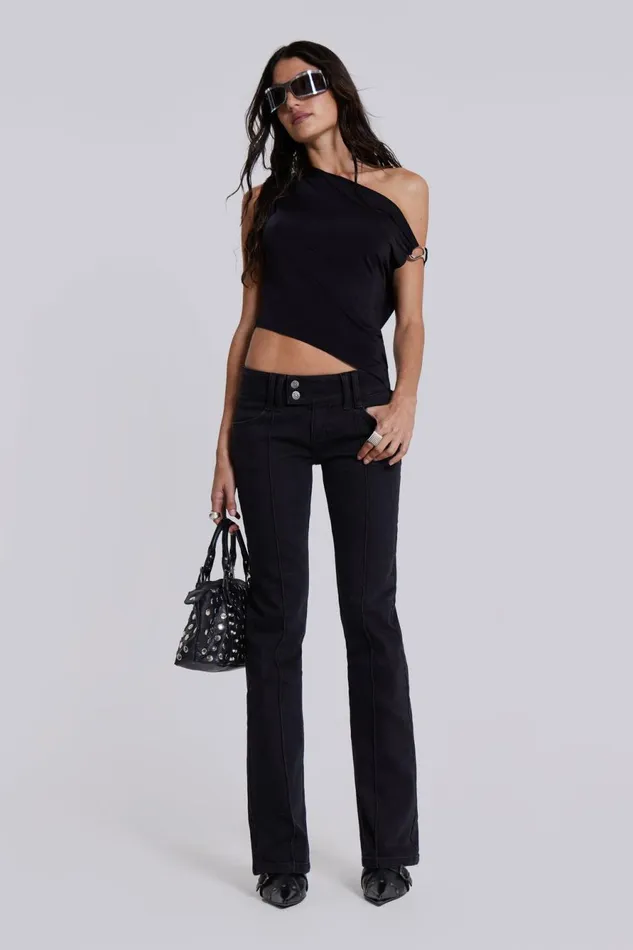 Jaded London Jeans Solid Black Thirteen Jeans 8211 Women