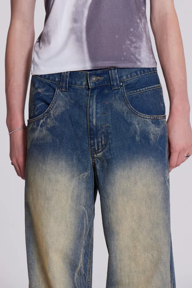 Jaded London Jeans Wing Print Low Rise Colossus Jeans 8211 Women