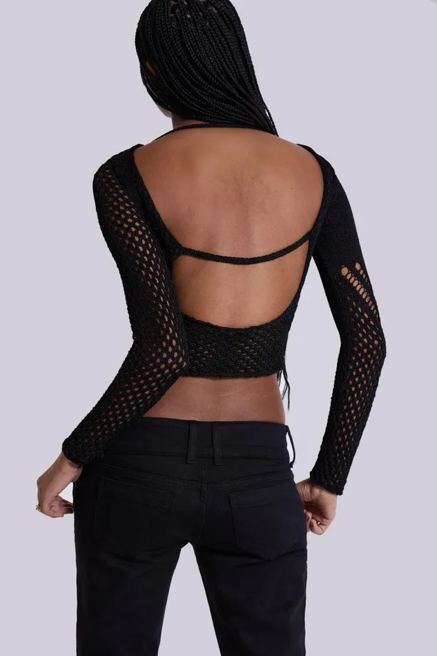 Jaded London Knitwear Rave Knit Backless Top 8211 Women