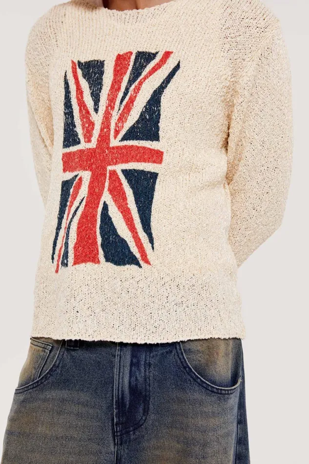 Jaded London Knitwear Union Jack Jacquard Knit Jumper 8211 Men