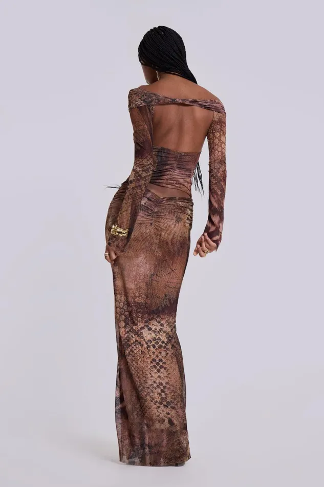 Jaded London Maxi Dresses Dahna Macrame Mesh Maxi Dress 8211 Women