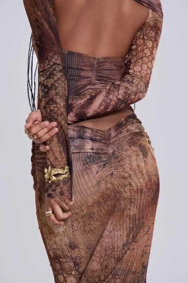 Jaded London Maxi Dresses Dahna Macrame Mesh Maxi Dress 8211 Women