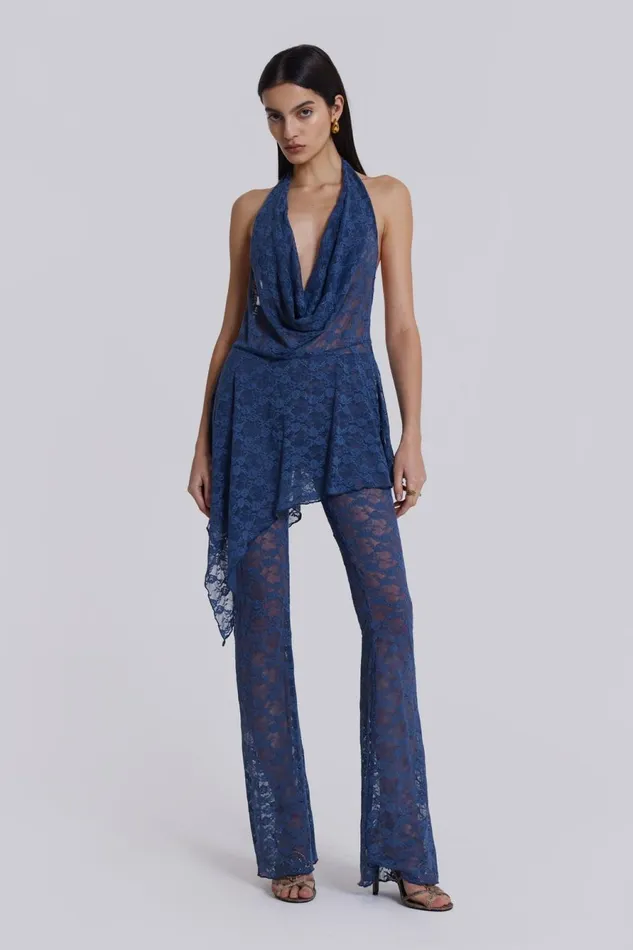 Jaded London Mini Dresses Blue Riva Lace Coord Set 8211 Women