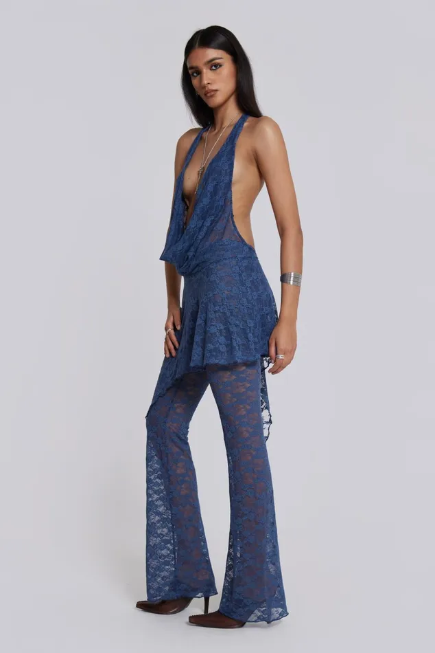 Jaded London Mini Dresses Blue Riva Lace Coord Set 8211 Women