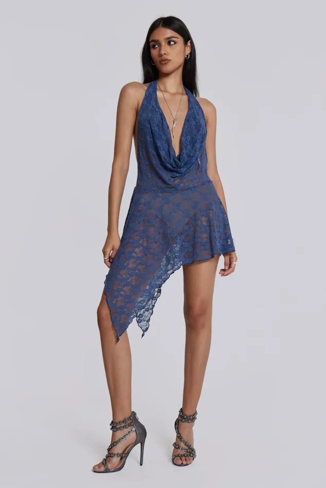Jaded London Mini Dresses Blue Riva Lace Coord Set 8211 Women