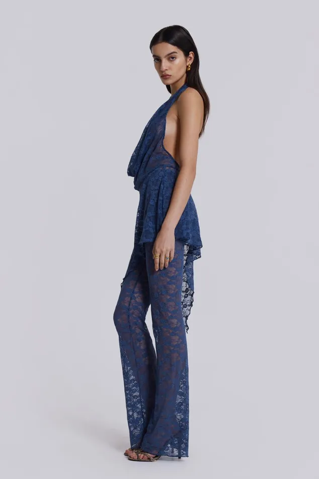 Jaded London Mini Dresses Blue Riva Lace Coord Set 8211 Women