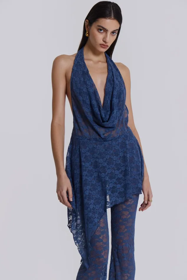 Jaded London Mini Dresses Blue Riva Lace Coord Set 8211 Women