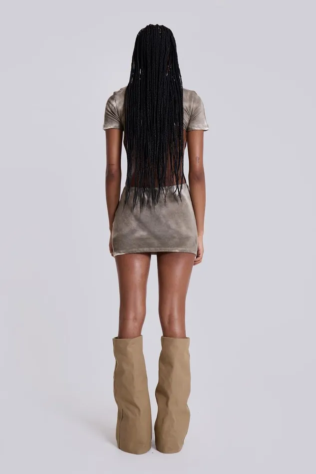 Jaded London Mini Dresses Oil Wash Backless Mini Dress 8211 Women