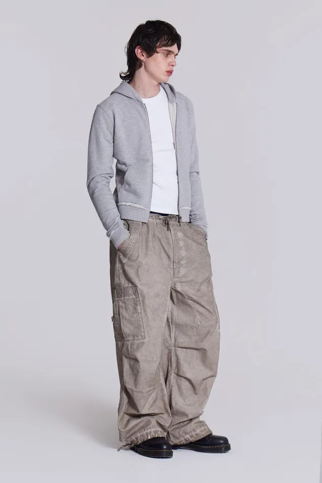 Jaded London Parachute Pants Stone Oil Wash Parachute Pants 8211 Men