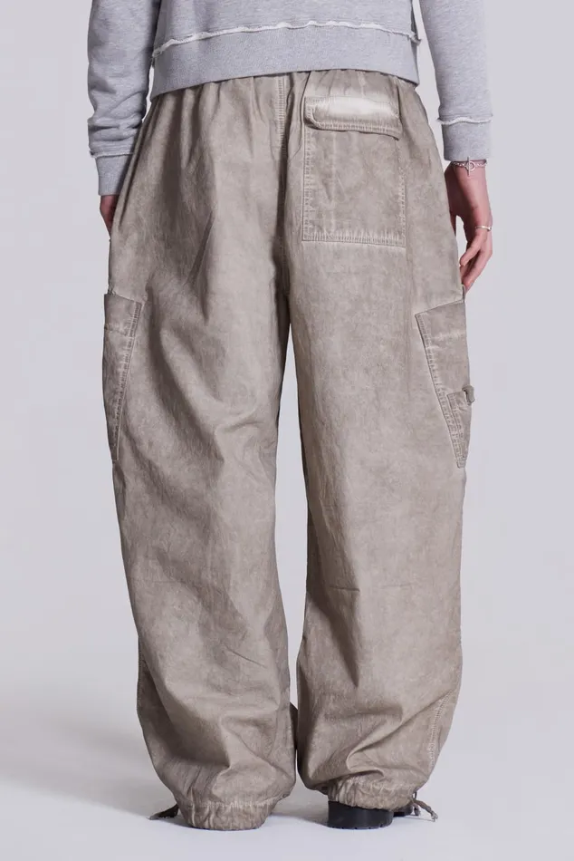 Jaded London Parachute Pants Stone Oil Wash Parachute Pants 8211 Men