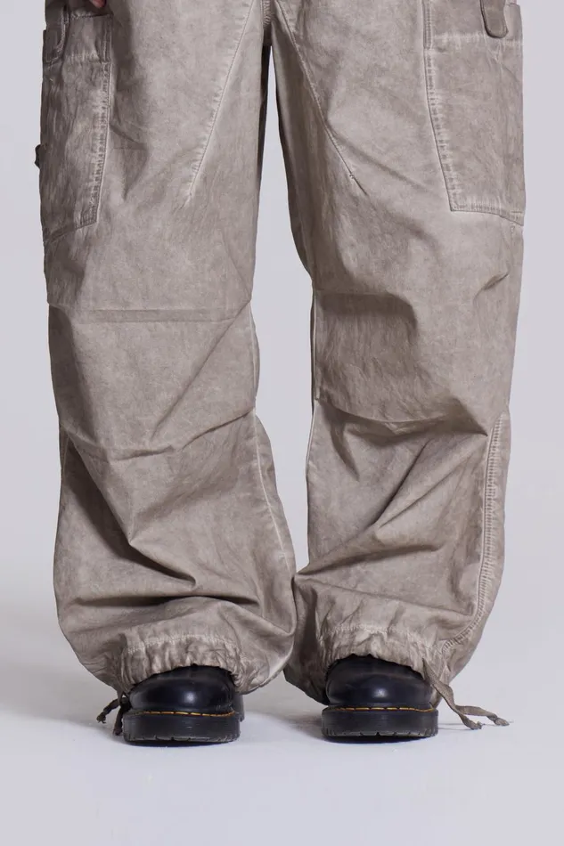 Jaded London Parachute Pants Stone Oil Wash Parachute Pants 8211 Men