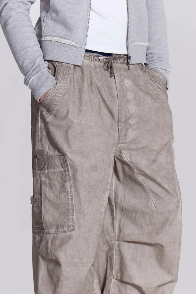 Jaded London Parachute Pants Stone Oil Wash Parachute Pants 8211 Men