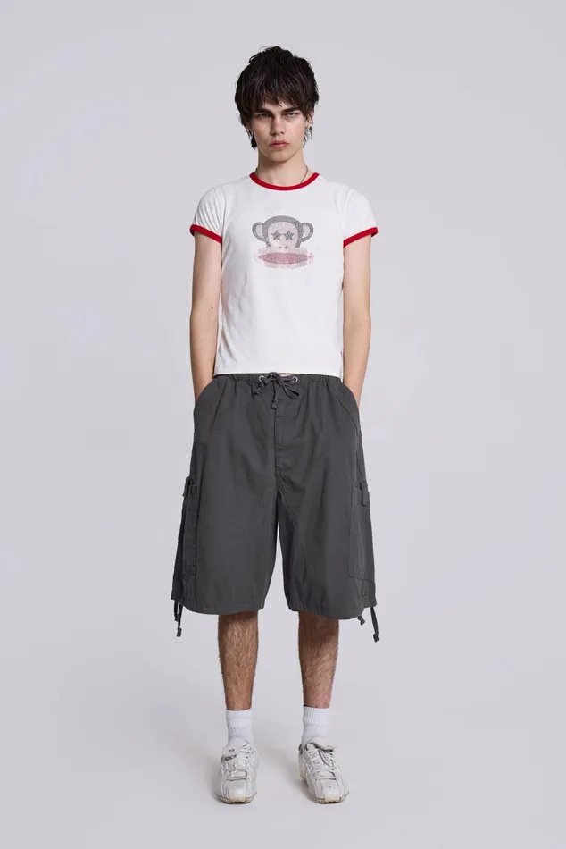 Jaded London Shorts and Jorts Vintage Grey Oversized Cargo Shorts 8211 Women
