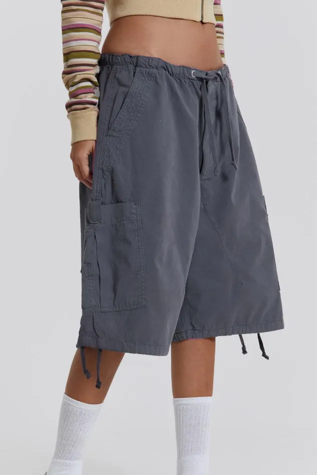 Jaded London Shorts and Jorts Vintage Grey Oversized Cargo Shorts 8211 Women