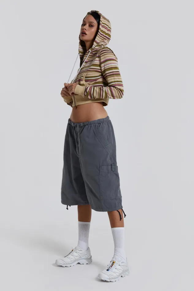 Jaded London Shorts and Jorts Vintage Grey Oversized Cargo Shorts 8211 Women