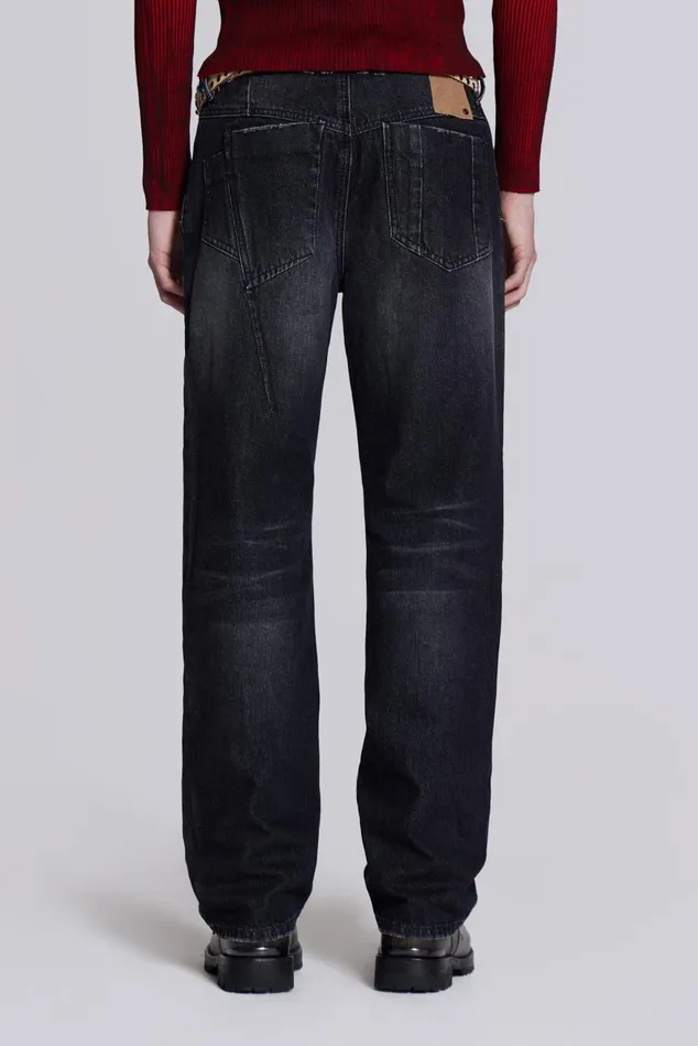 Jaded London SlimStraight Jeans Washed Black Straight Fit Jeans 8211 Men
