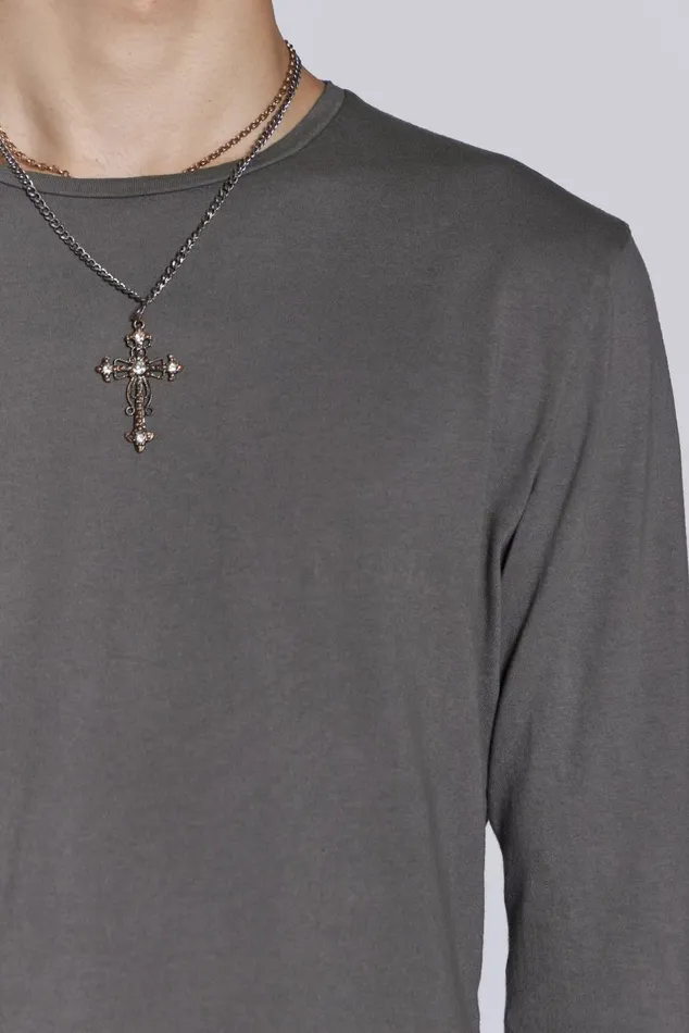 Jaded London TShirts and Vests Grey Long Sleeve TShirt 8211 Men