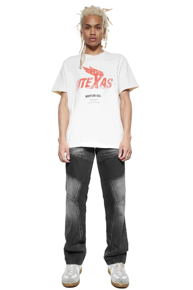 Jaded London TShirts and Vests Vintage White Texas Motor Oil T Shirt 8211 Men