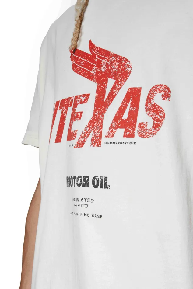 Jaded London TShirts and Vests Vintage White Texas Motor Oil T Shirt 8211 Men