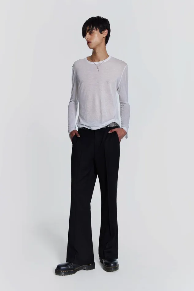 Jaded London Trousers and Pants Black Flared Suit Pant 8211 Men