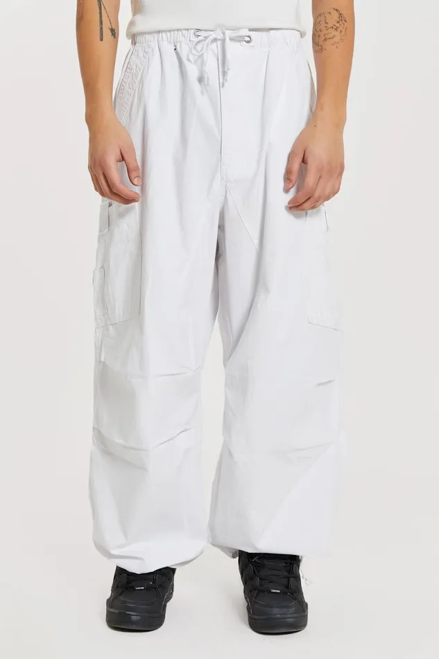 Jaded London Trousers and Pants White Parachute Cargo Pants 8211 Men