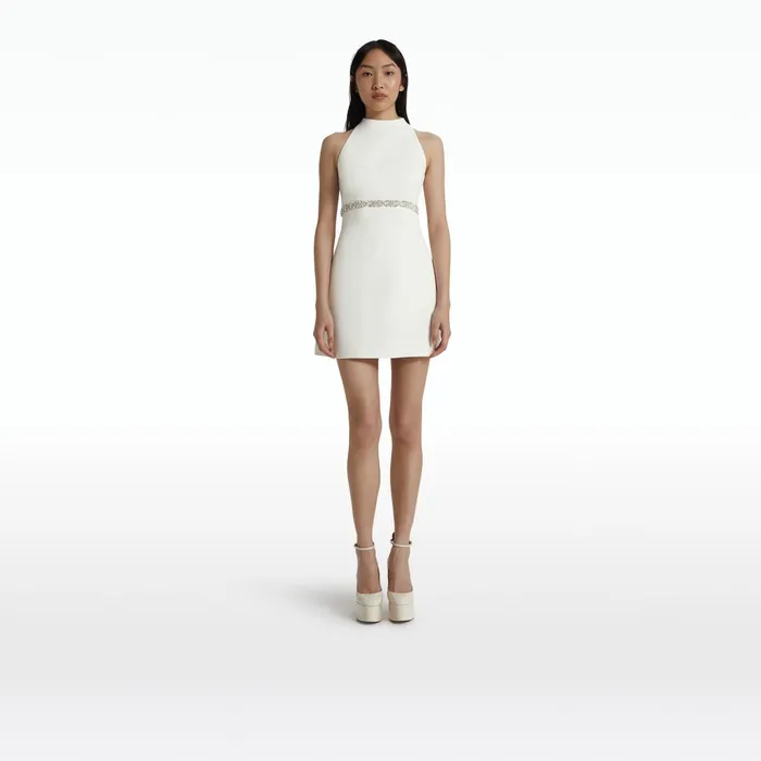Jasie Ivory Short Dress Women Safiyaa Dresses