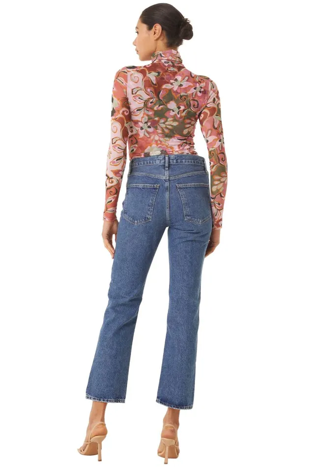 Jersey and Mesh Women MISA Los Angeles NADJA TOP Resort Batik Mesh