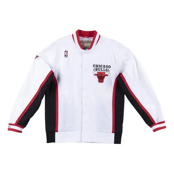 Jerseys Men Mitchell and Ness Authentic Warm Up Jacket Chicago Bulls 199697