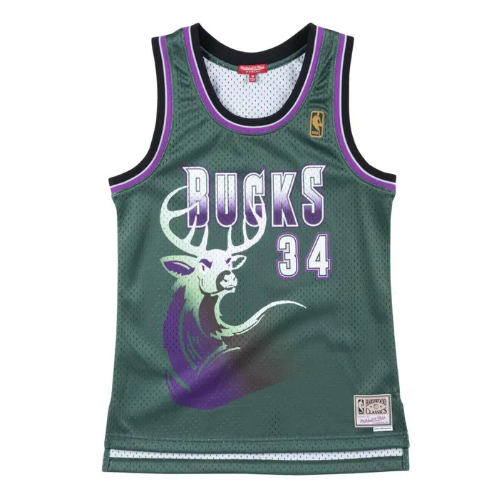 Jerseys MenWomen Mitchell and Ness Women039s Swingman Jersey Milwaukee Bucks 199697 Ray Allen