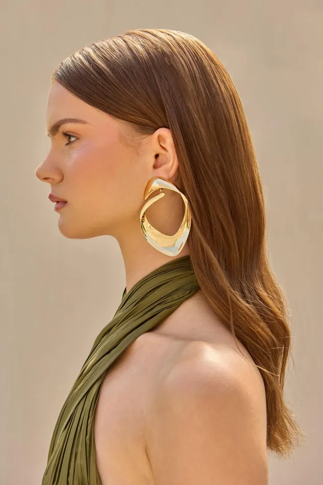 Jewelry Women Cult Gaia LOLA EARRING 8211 SHINY BRASS