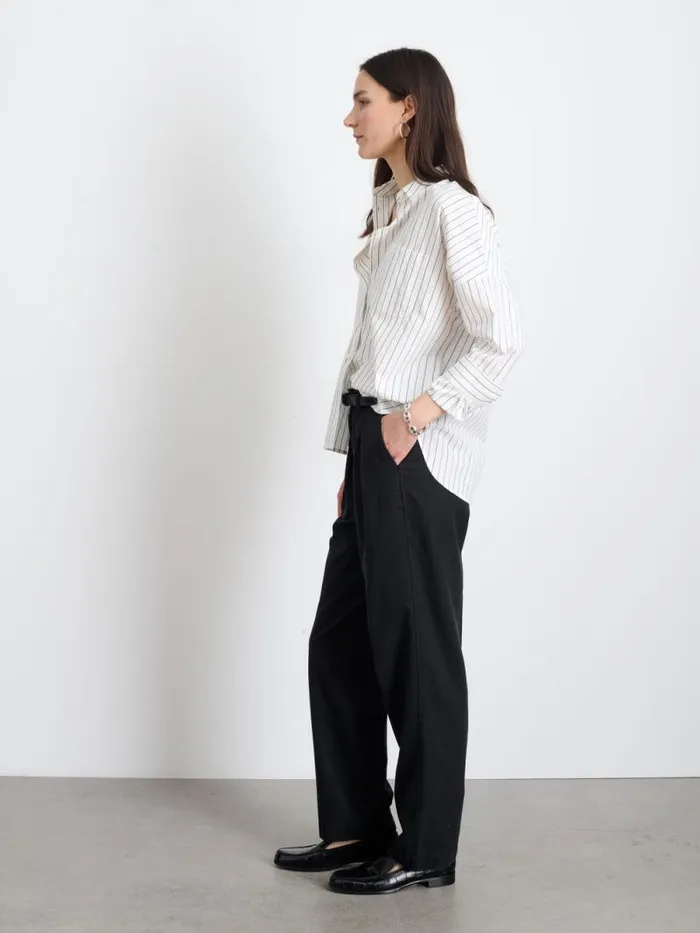 Jo Shirt In Striped Paper Poplin Women Alex Mill Shirts Tops