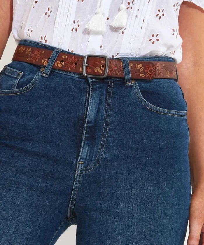 Joe Browns Accessories and Jewellery California Tooled Leather Belt 8211 Women Joe Browns Accessories and Jewellery California Tooled Leather Belt 8211 Women