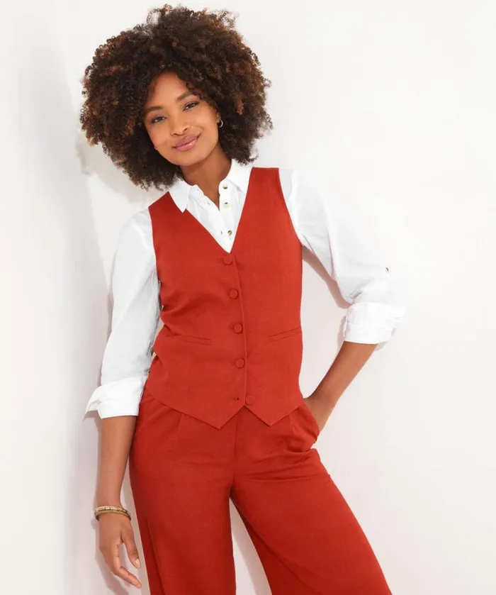 Joe Browns Jackets and Coats Lyla Linen Blend Waistcoat 8211 Women