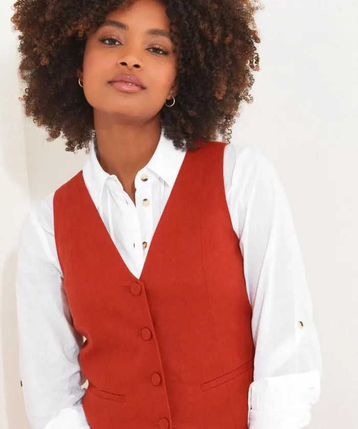 Joe Browns Jackets and Coats Lyla Linen Blend Waistcoat 8211 Women Joe Browns Jackets and Coats Lyla Linen Blend Waistcoat 8211 Women