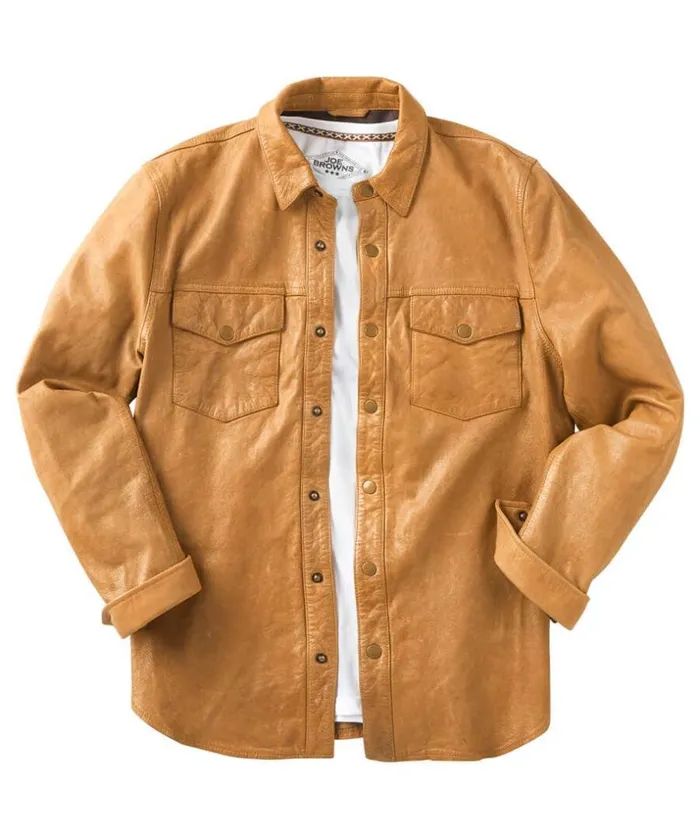 Joe Browns Shirts Sunbaked Leather Shirt 8211 Men Joe Browns Shirts Sunbaked Leather Shirt 8211 Men