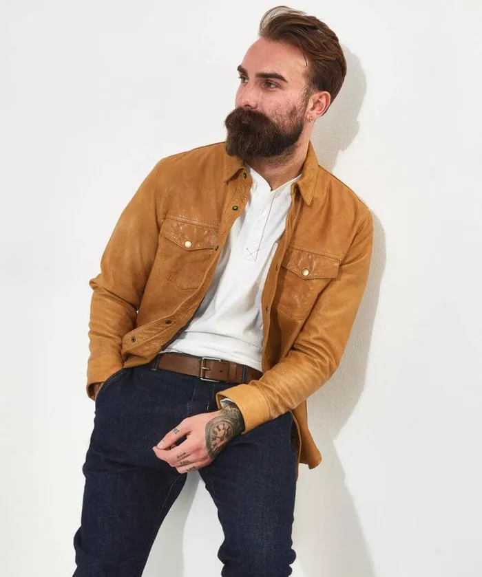 Joe Browns Shirts Sunbaked Leather Shirt 8211 Men Joe Browns Shirts Sunbaked Leather Shirt 8211 Men