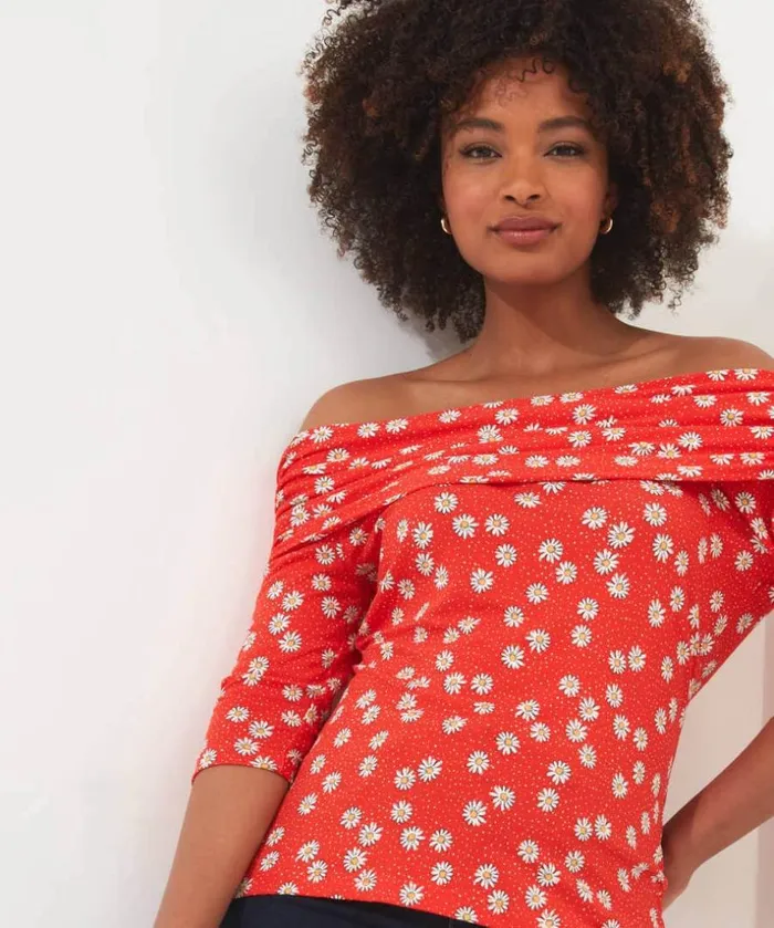 Joe Browns Tops Tunics and Blouses Ditsy Daisy Bardot Jersey Top 8211 Women Joe Browns Tops Tunics and Blouses Ditsy Daisy Bardot Jersey Top 8211 Women