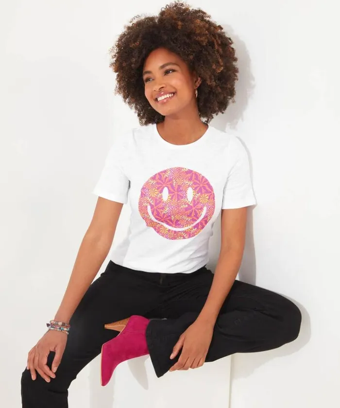 Joe Browns Tops Tunics and Blouses Smiley Graphic Tee 8211 Women