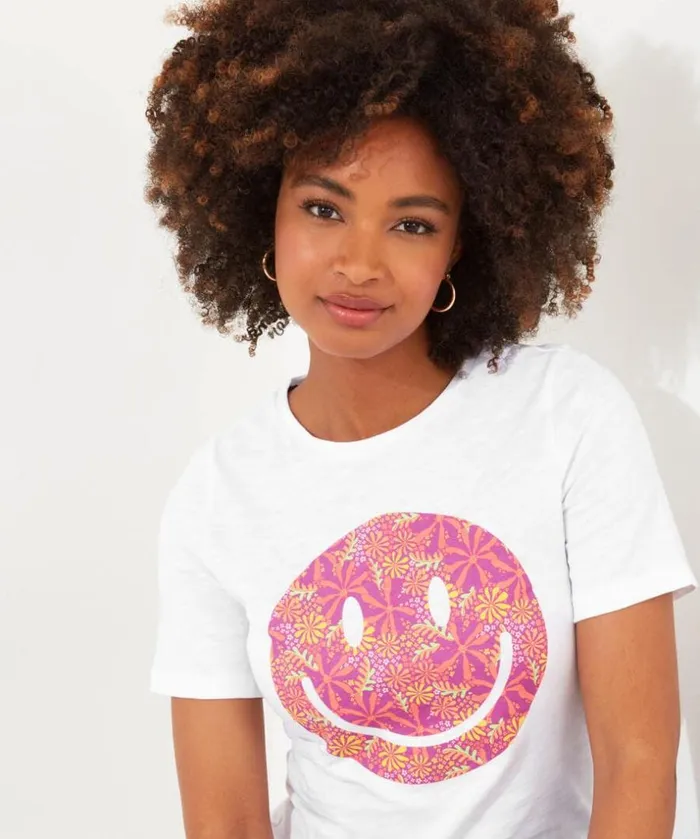 Joe Browns Tops Tunics and Blouses Smiley Graphic Tee 8211 Women Joe Browns Tops Tunics and Blouses Smiley Graphic Tee 8211 Women