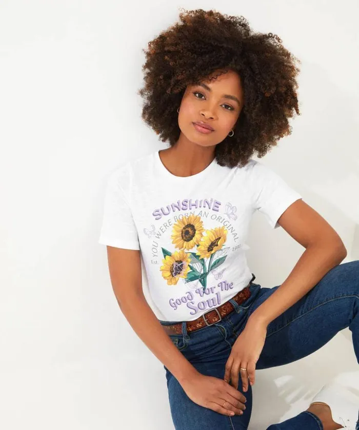 Joe Browns Tops Tunics and Blouses Sunshine Soul Graphic Tee 8211 Women