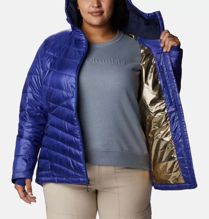 Joy Peak Insulated Hooded Jacket 8211 Plus Size Dark Sapphire Womens Columbia Sportswear Insulated and Down Joy Peak Insulated Hooded Jacket 8211 Plus Size Dark Sapphire Womens Columbia Sportswear Insulated and Down