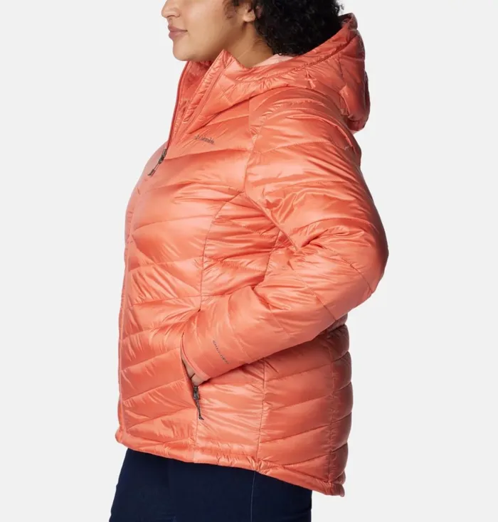 Joy Peak Insulated Hooded Jacket 8211 Plus Size Faded Peach Womens Columbia Sportswear Insulated and Down Joy Peak Insulated Hooded Jacket 8211 Plus Size Faded Peach Womens Columbia Sportswear Insulated and Down