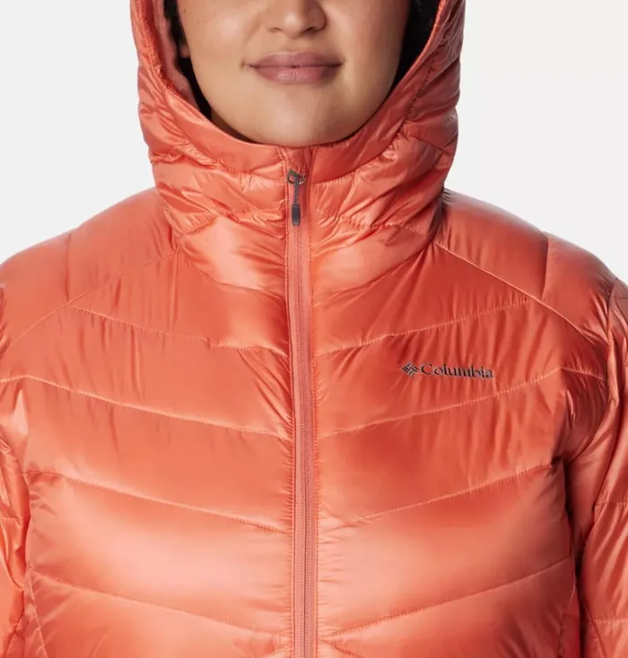 Joy Peak Insulated Hooded Jacket 8211 Plus Size Faded Peach Womens Columbia Sportswear Insulated and Down Joy Peak Insulated Hooded Jacket 8211 Plus Size Faded Peach Womens Columbia Sportswear Insulated and Down