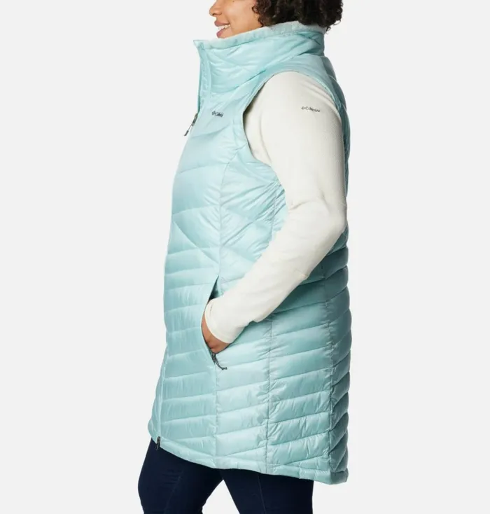 Joy Peak Long Vest 8211 Plus Size Aqua Haze Womens Columbia Sportswear Vests Joy Peak Long Vest 8211 Plus Size Aqua Haze Womens Columbia Sportswear Vests