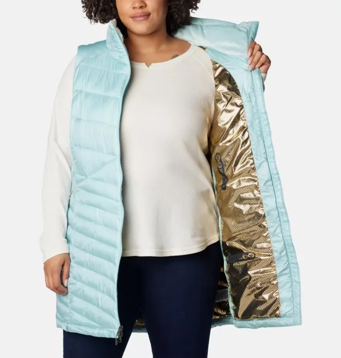 Joy Peak Long Vest 8211 Plus Size Aqua Haze Womens Columbia Sportswear Vests Joy Peak Long Vest 8211 Plus Size Aqua Haze Womens Columbia Sportswear Vests