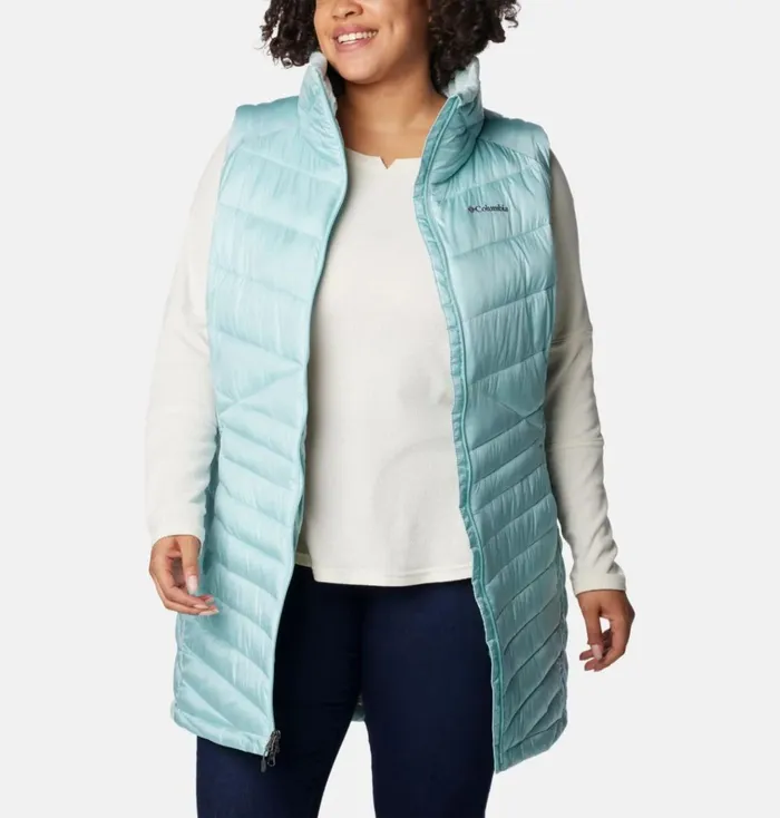 Joy Peak Long Vest 8211 Plus Size Aqua Haze Womens Columbia Sportswear Vests Joy Peak Long Vest 8211 Plus Size Aqua Haze Womens Columbia Sportswear Vests